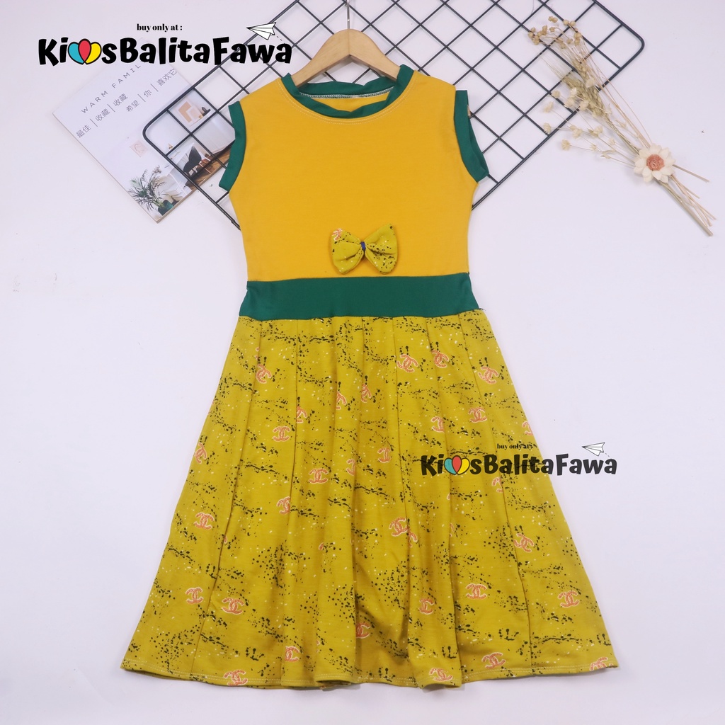 Dress Lala Uk 8-9 Th / Dress Anak Perempuan Baju Cewek Yukensi Dres Batik Murah Casual Pesta Adem