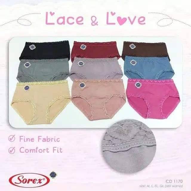 CD Sorex 1170 Renda Lace Love Celana Dalam Wanita Cantik