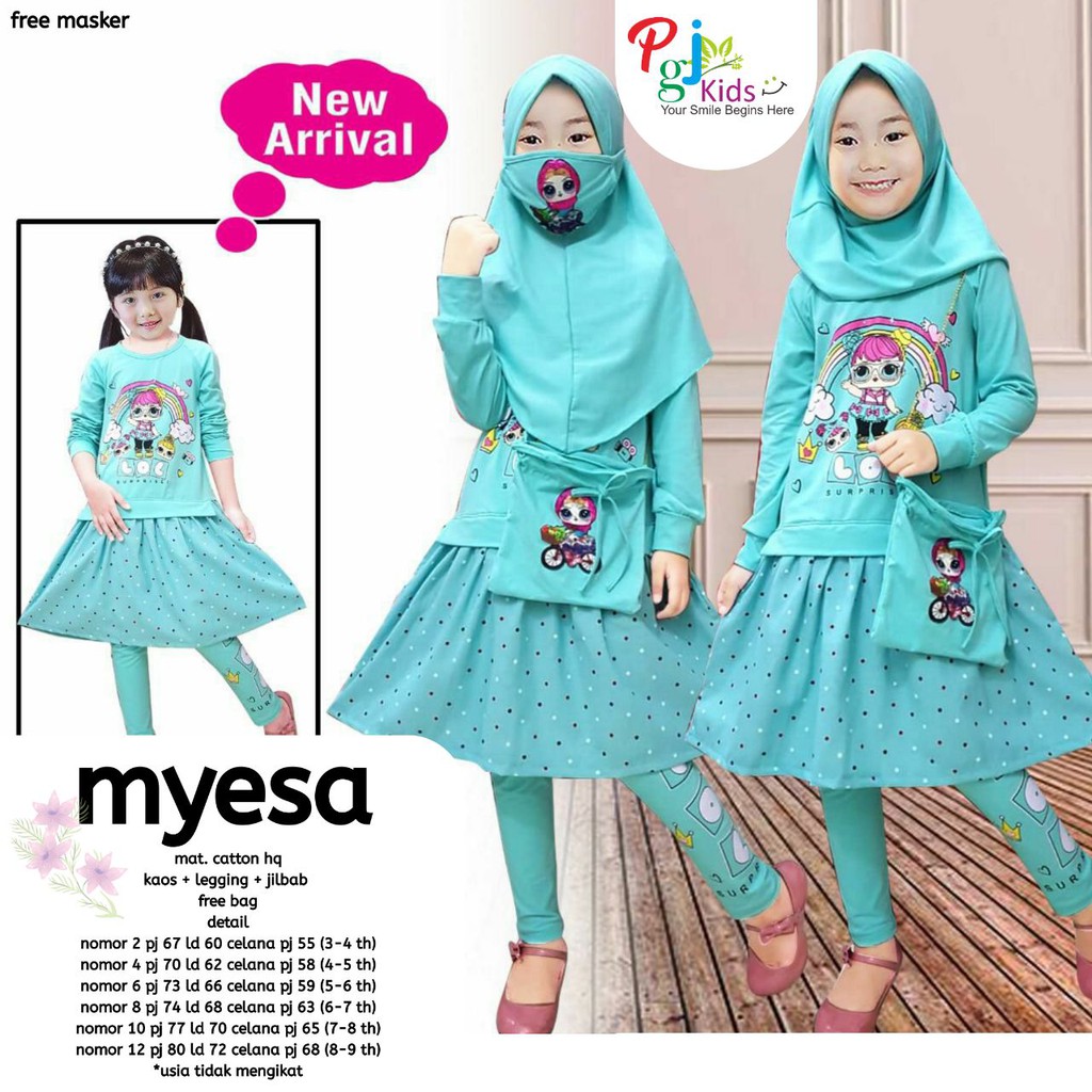  BAJU  GAMIS MUSLIM LOL ANAK  PEREMPUAN  CEWEK MURAH  TERBARU 