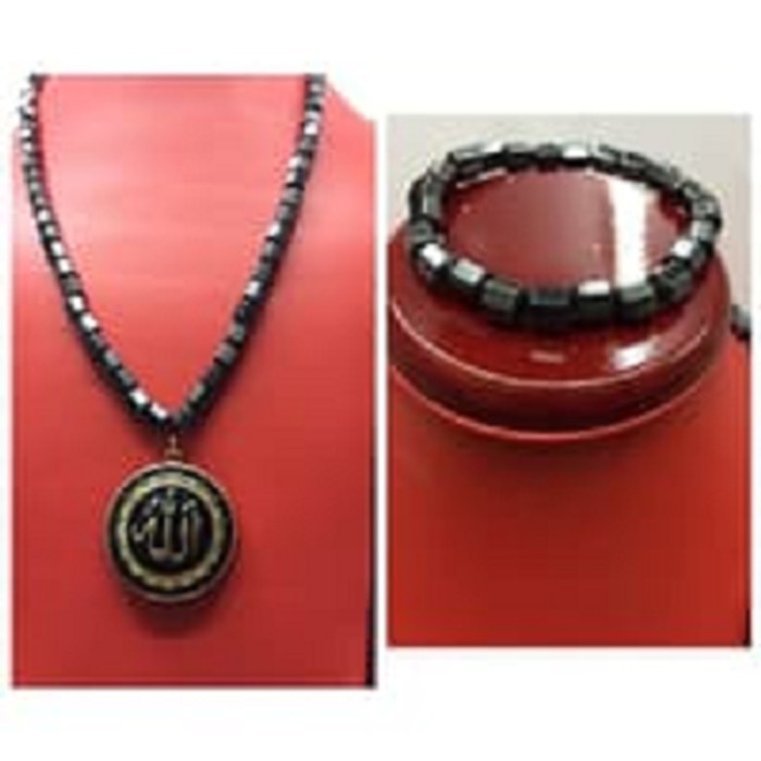 II07 Kalung & Gelang Blustine Tasbih Blustin Magnet dgn Bandol Lafaz