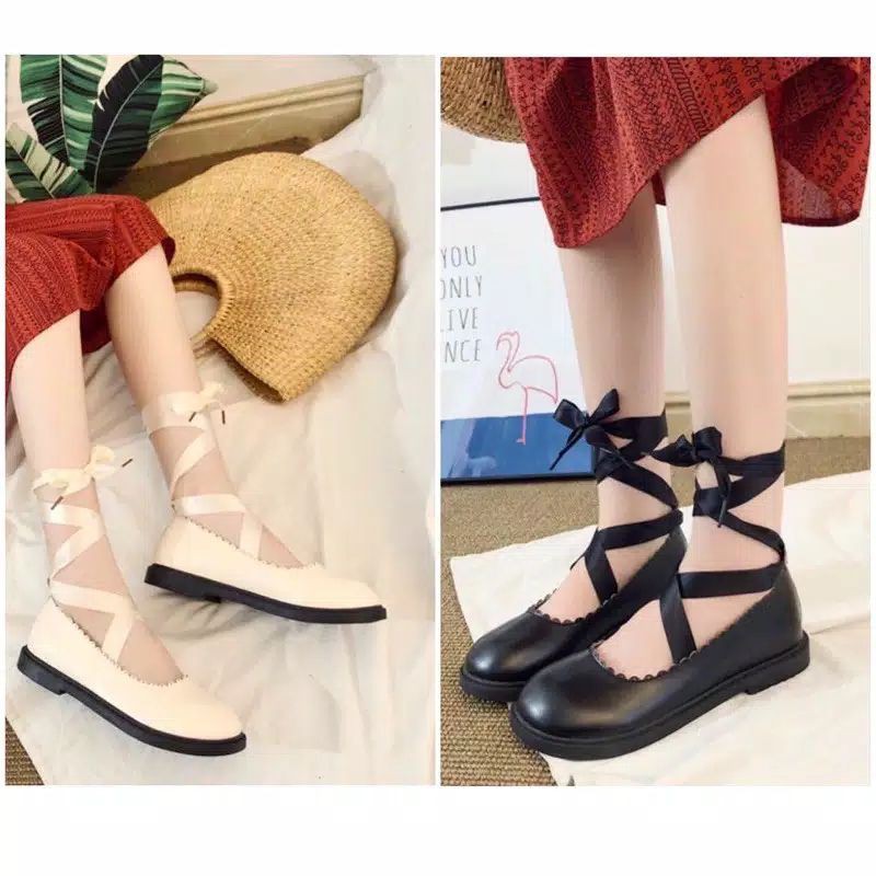 IMPORT Sepatu Lolita Kawaii - Ribbon Lolita Shoes