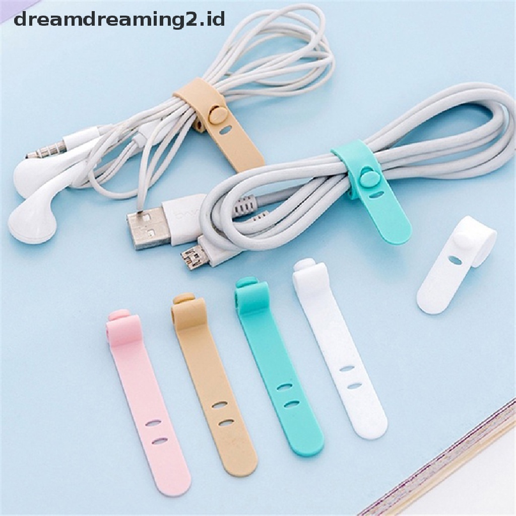 (Hot Style You Like) Strap Pengikat Kabel Data / Earphone Bahan Silikon