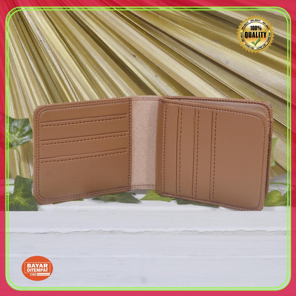 Terbaru !! Dompet Pria Lipat Tiga Kulit PVC kasual COD