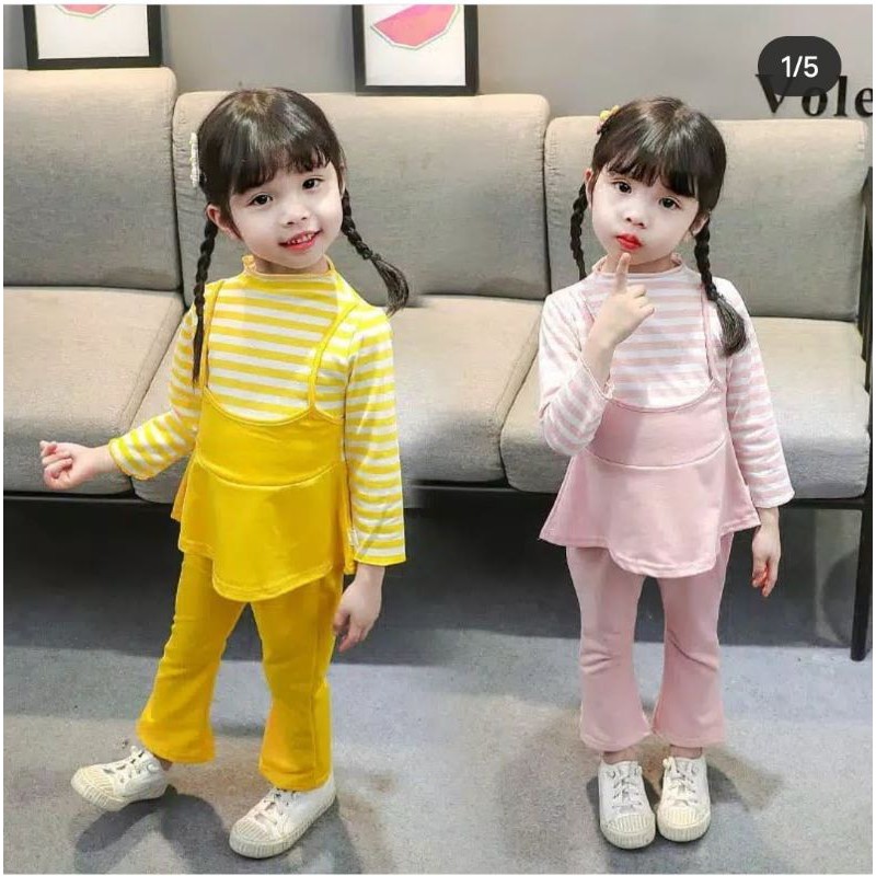 set celana cutbray anak perempuan import