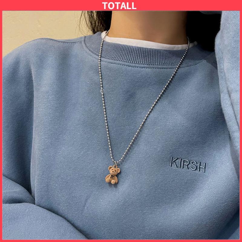 COD Beruang Kalung Niche Desain Fashion Kepribadian Tren Indah-Totall