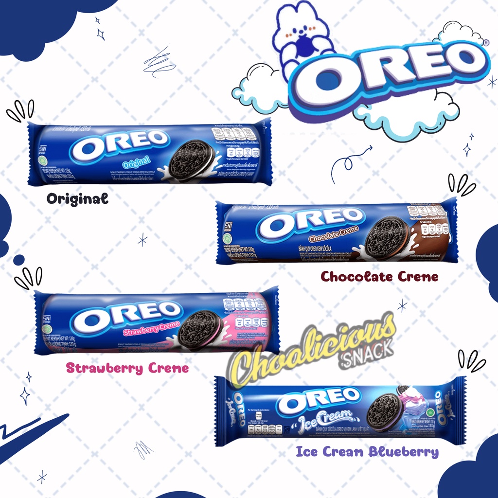 

OREO Biskuit / Cookies Sandwich Roll All Variant 123,5 gram