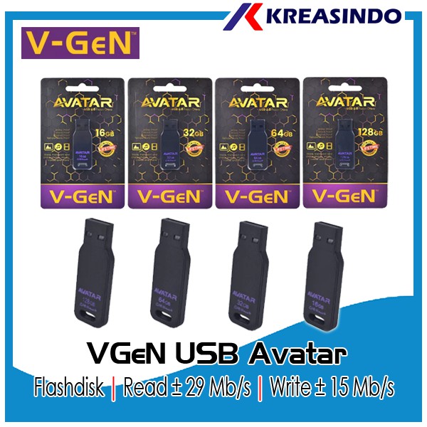 V-Gen / VGen USB Flashdisk AVATAR 16GB 32GB 64GB 128GB Garansi Resmi