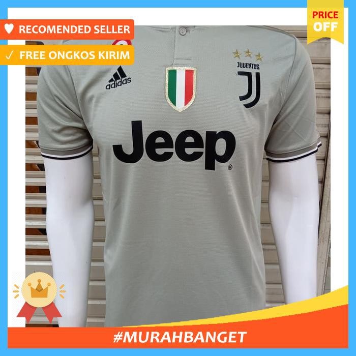 baju bola juventus men away 18/19 (badge copa scudetto) - sepak bola & futsal - jersey bola