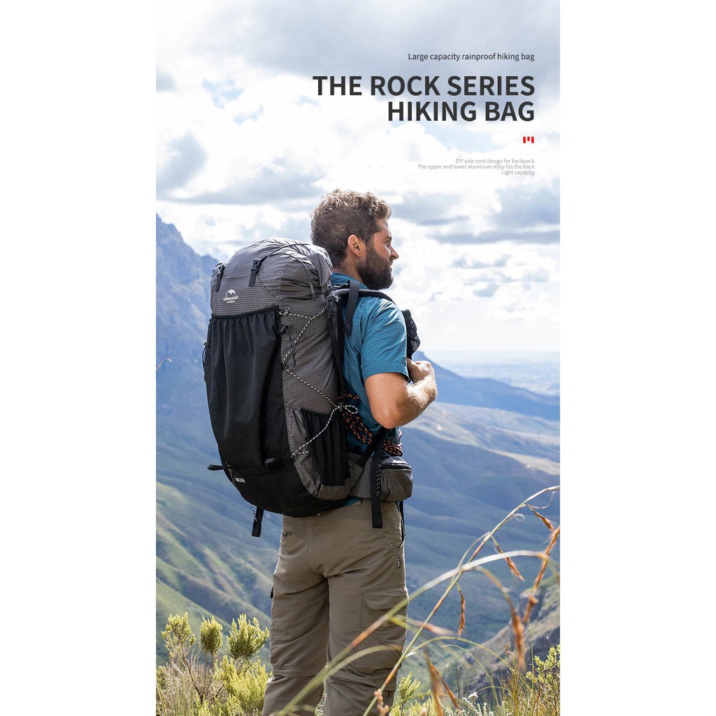 CARRIER ROCK SERIES 60L NATUREHIKE NH19BP095 ORIGINAL// TAS ULTRALIGHT NATUREHIKE NOT KAWIPACK