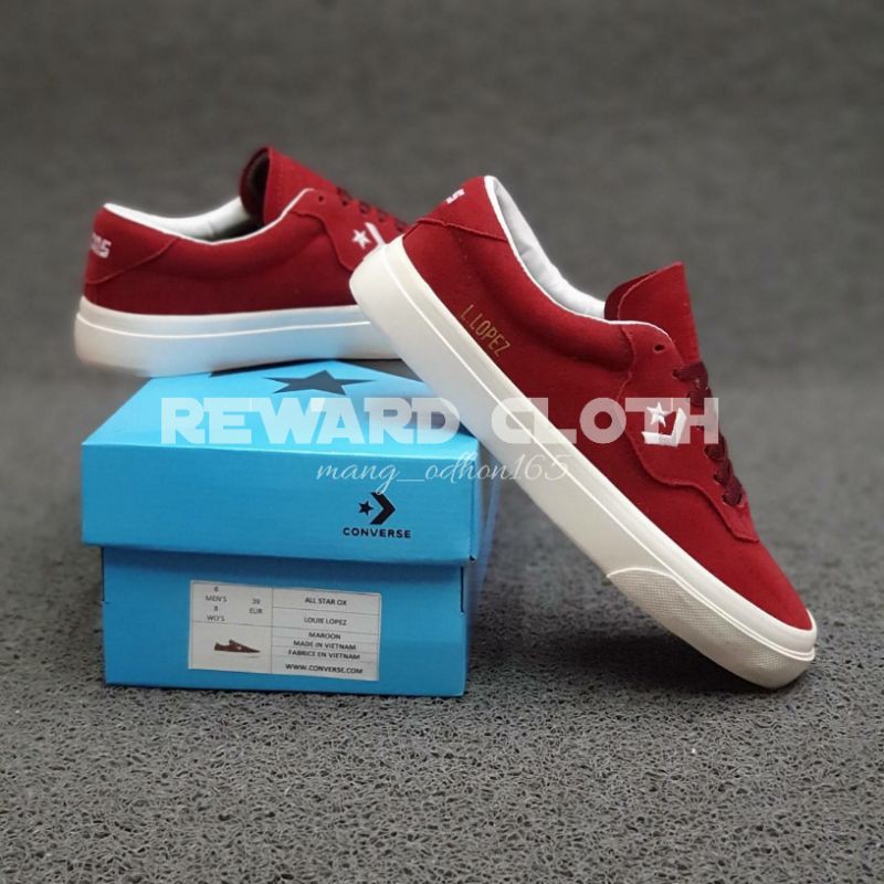 bayar di tempat sepatu converse louie lopez maroon