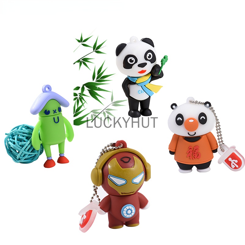 Pendrive 128GB Panda Lucu 1TB 2TB 1GB 8GB 16GB 32GB 64GB Untuk Hadiah