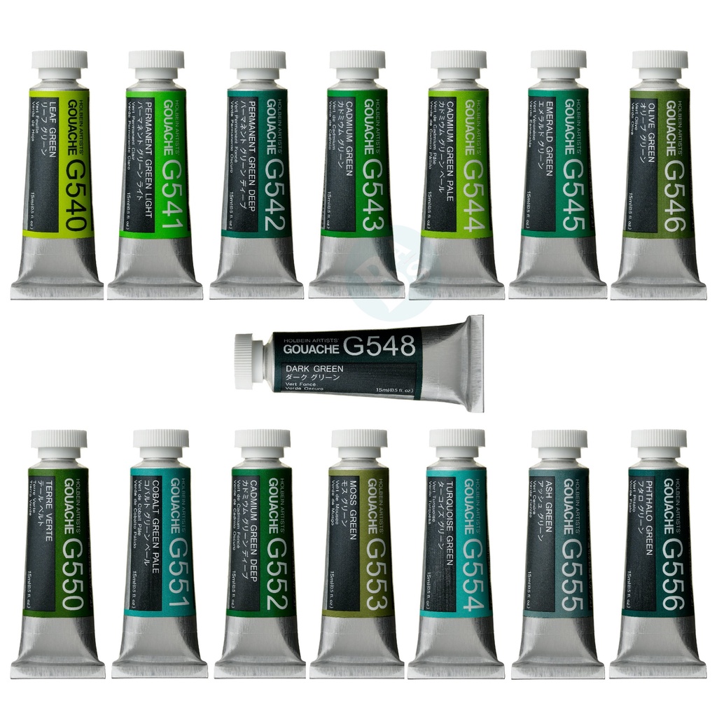 

Holbein Artists' GREEN Gouache Paint 15ml