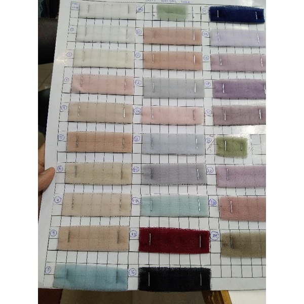 Kain Tile Polos/Soft Tull/Polosan/Bridasmaid/Bahan Kebaya