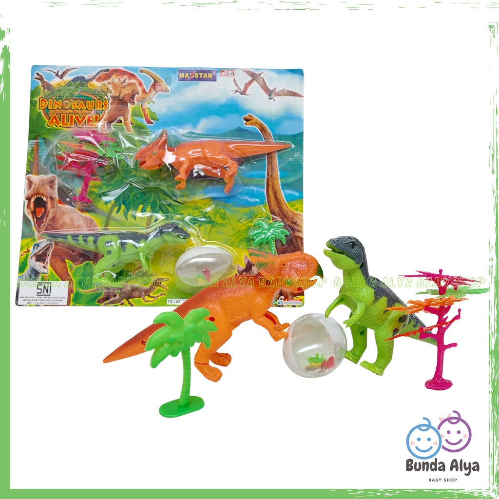 Mainan Anak Murah Fancy Telor Dinosaurus / Mainan Lokal Import / Mainan Anak Laki Laki - Mainan Anak Dinosaurus Set Isi Dino,  Telur Dan Pohon - Mainan Anak Dinosaurus Kemasan Mika - Mainan Edukasi Anak SNI