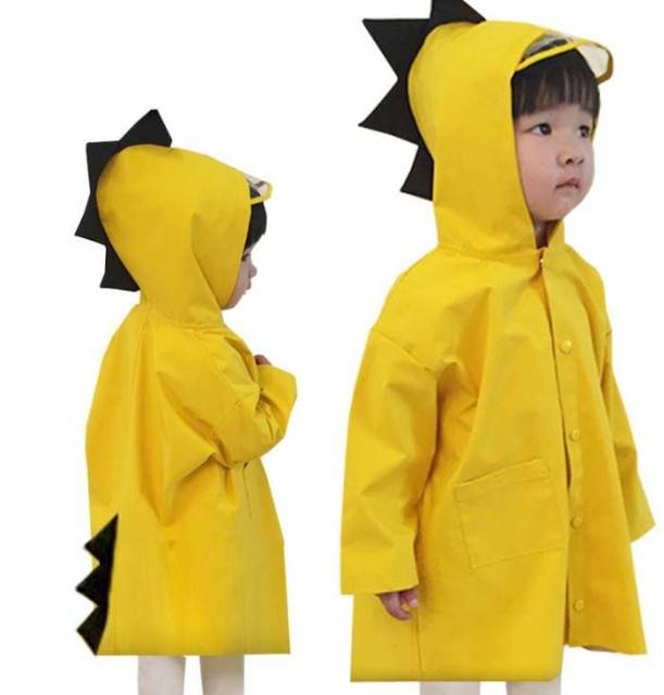 Jas Hujan Anak - Kids Raincoat Dino 1 2 3 4 5 6 7 Tahun PAUD TK SD Bayi Balita Nursery Playgroup Kindergarten PAUD