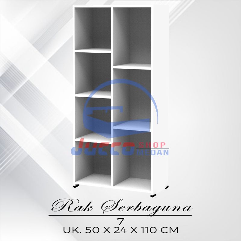 Rak Serbaguna 7 rak - Rak Susun 4 tingkat - Rak Penyimpanan Dokumen - Rak Serbaguna Putih - Rak laun