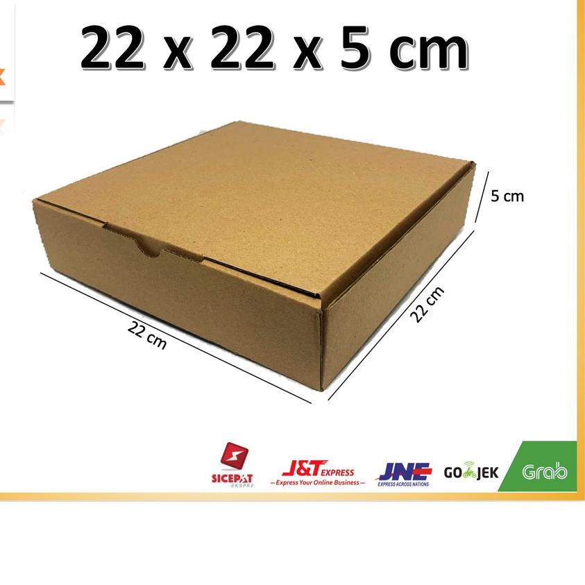 

♠ ( 10 pcs ) Kardus 22x22x5 cm...Die Cut untuk kotak Aksesoris dll, model box pizza ✼