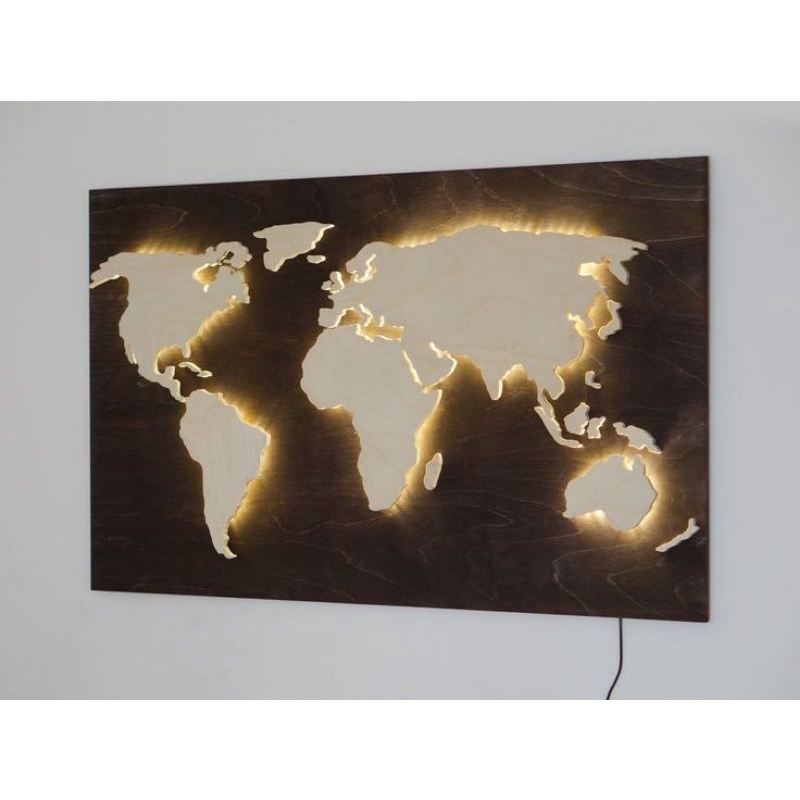 wooden world maps - dekorasi dinding peta dunia - world map - peta dunia kayu