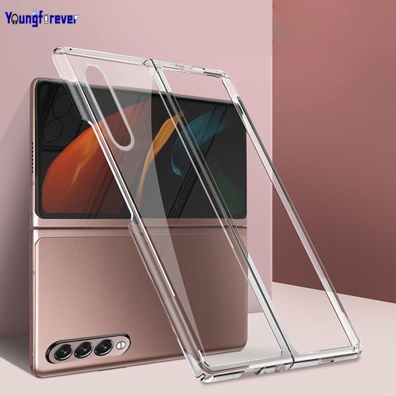 Case Samsung Galaxy Z Fold 3 Fold3 Casing Bening Clear PC Shockproof