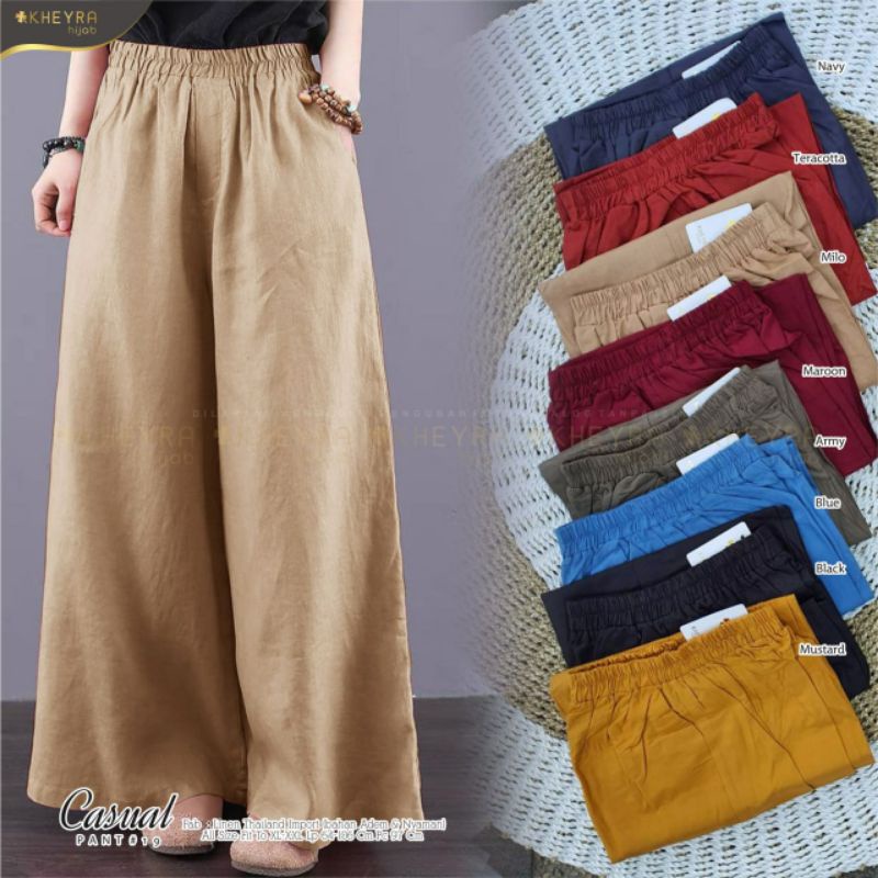 (BISA COD) CASUAL PANTS #19 BY KHEYRA / CELANA KULOT WARNA WANITA
