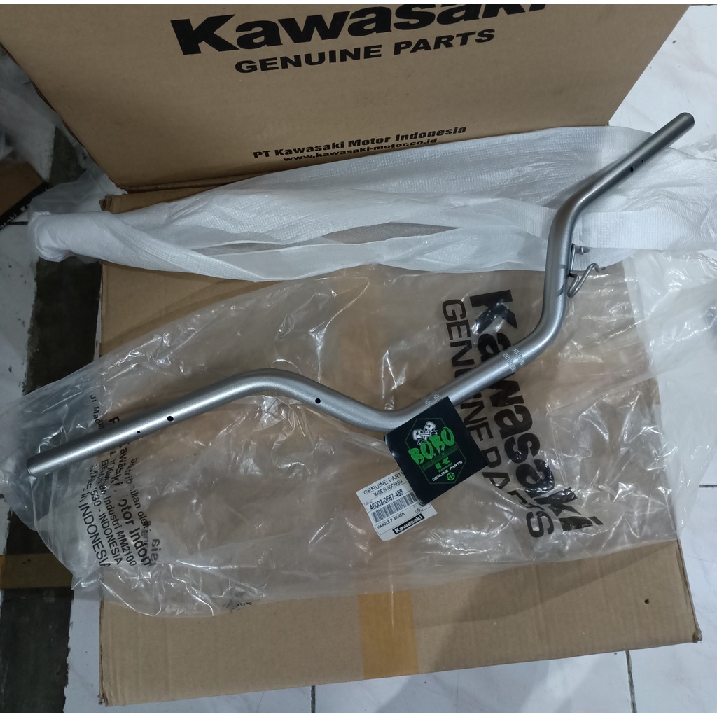 handle stang setang stir klx150 BF silver original