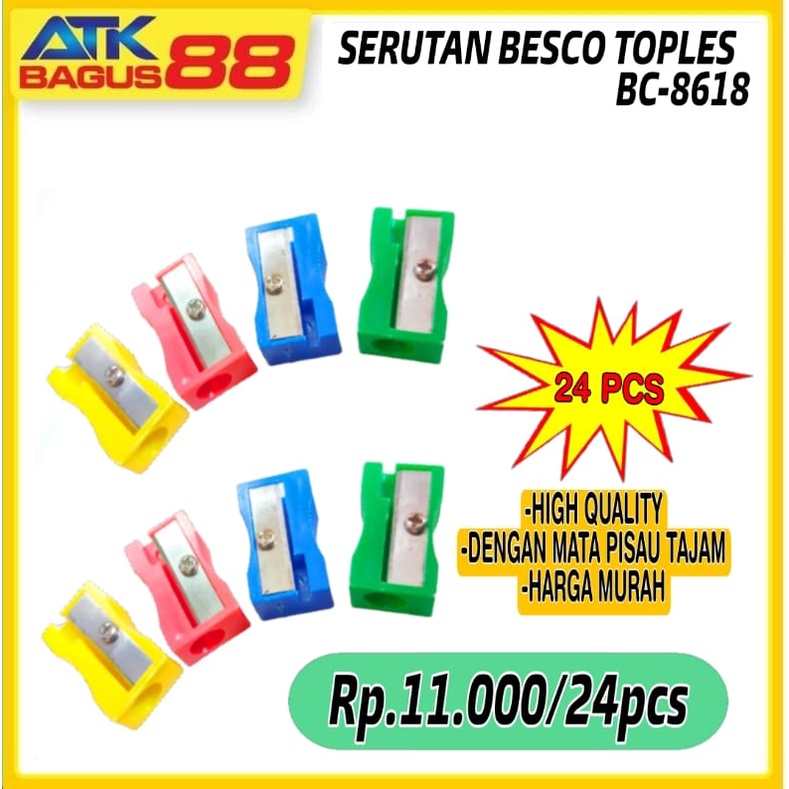 24 pcs serutan pensil toples/serutan murah/serutan pensil