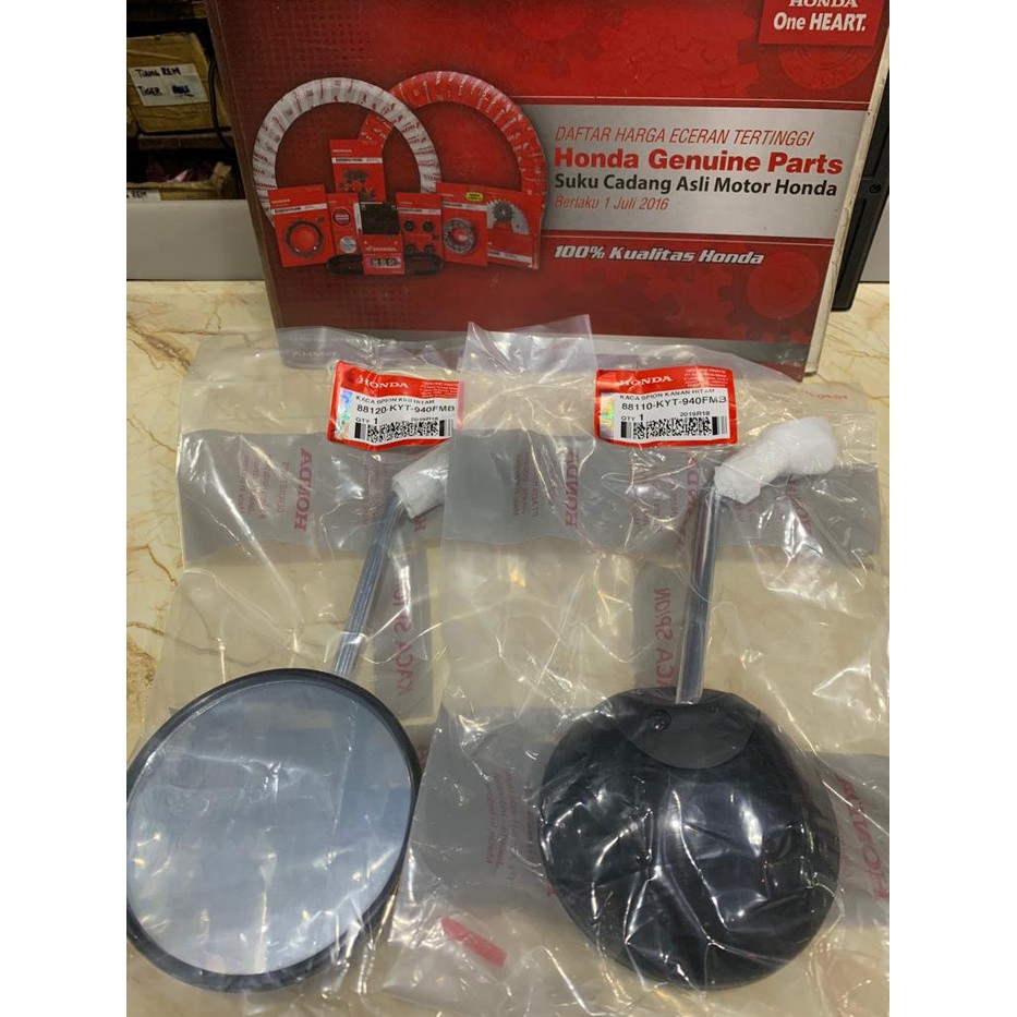 kaca spion scoopy hitam asli ori honda