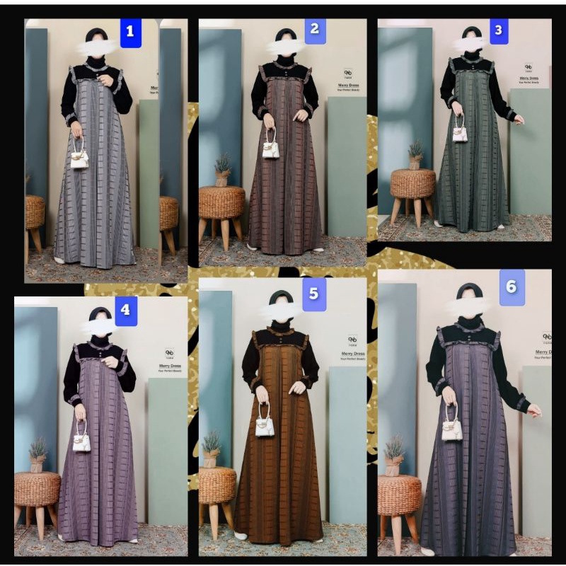 Gamis cantik merry Dress by NABE OFFICIAL ORI