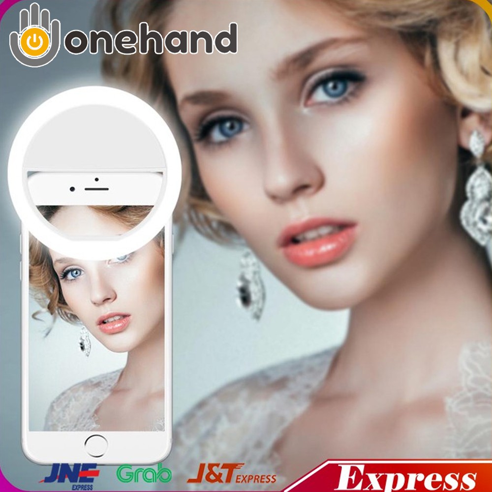 RING LIGHT SELFIE LED Lamp Lampu Ringlight flash charm eyes jepit live clip bulat camera hp kamera