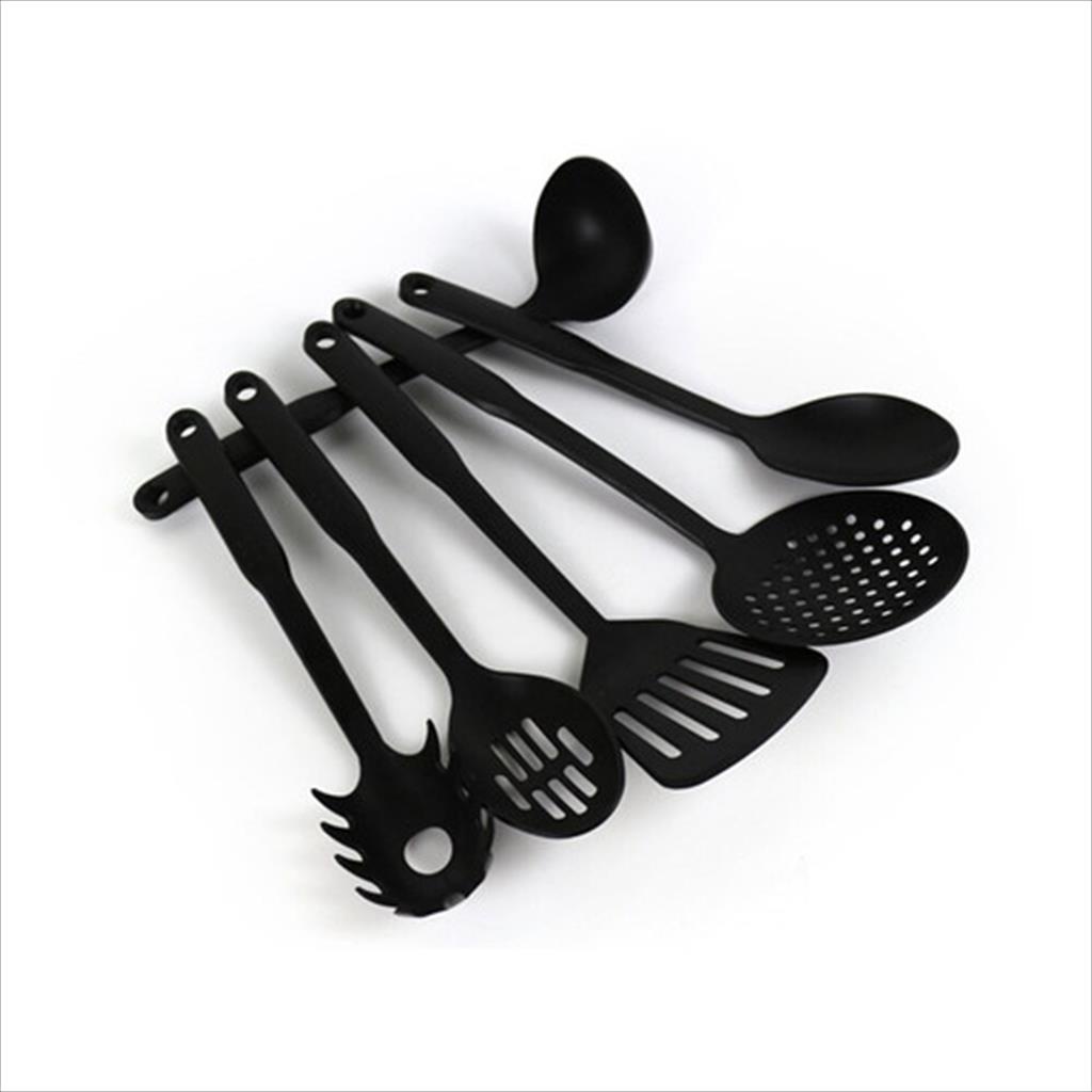 Spatula Sutil Set - Kitchen Tools Set Hitam Plastik Isi 6 PCS