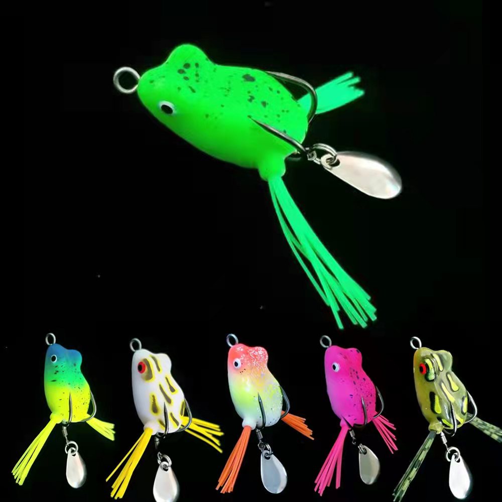 Umpan Pancing Mini Soft Frog 3cm/4.2g Katak Casting Soft Frog Lure Floating Bait 3D Eyes soft frog killer Top Water Fishing Lure With Sequins Umpan Ikan alat mancing