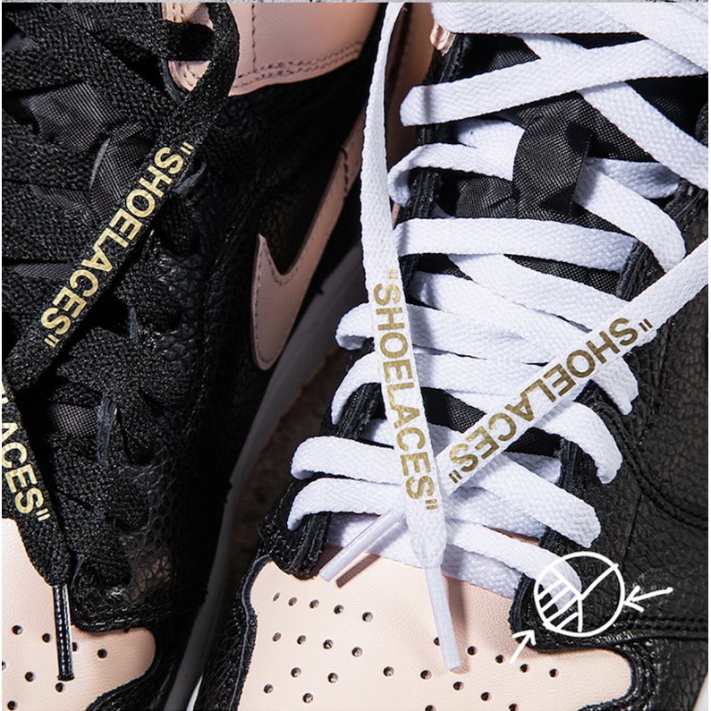 Tali Sepatu Motif ' SHOELACES '  Flat Cotton 120 cm * 8 mm