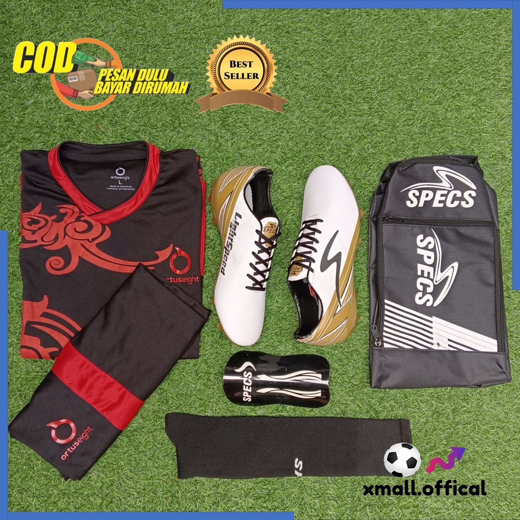 Sepatu Bola Specs lighsped Putih Gold fg Bola Grade ORIGINAL BNIB Olahraga Pria