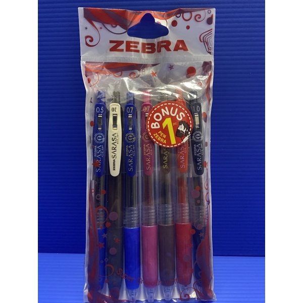 

Sarasa Zebra Clip Set 6