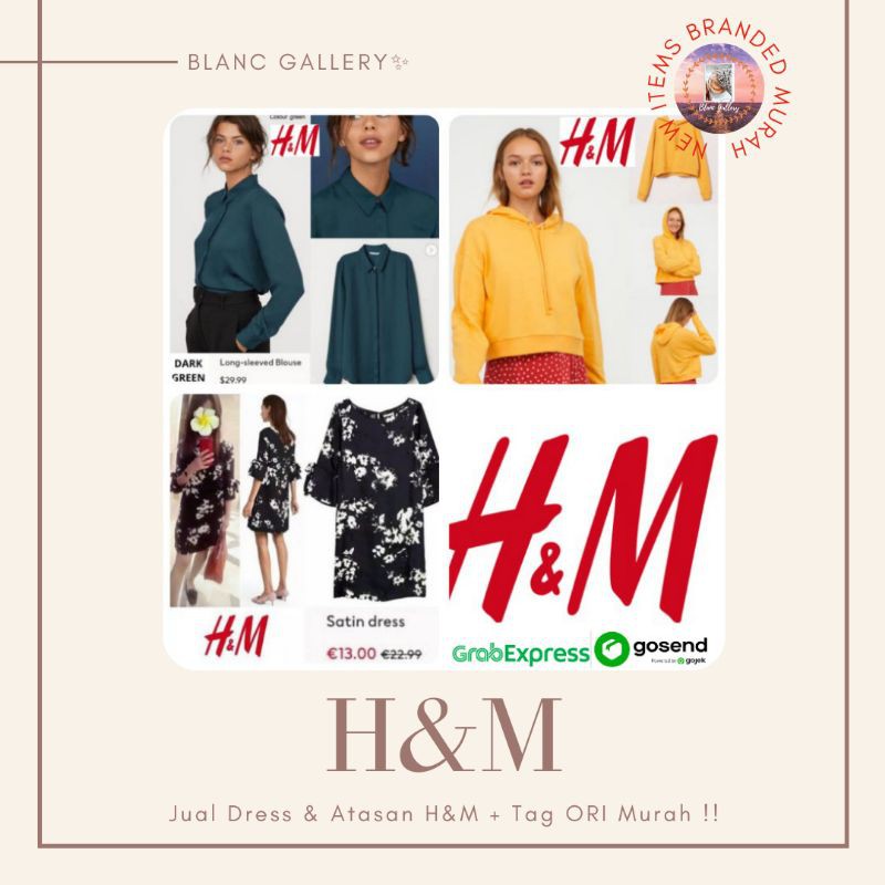 Atasan H&M Dress H&M Atasan H M Murah Dress H M Murah Pakaian Wanita Murah  Branded Murah 