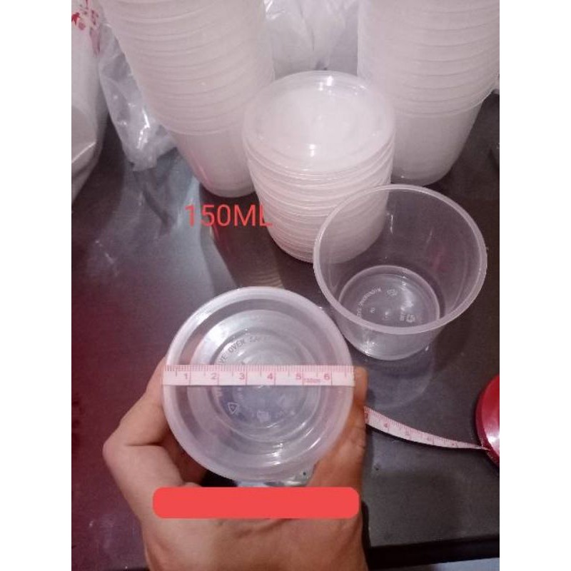 Cup Puding Merpati 150ml /pack 25pcs Tempat Selai Gelas Eskrim Slime Sambal Puyo Bumbu Yogurt