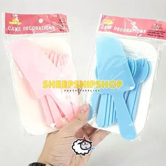 

Best Product!!! Set Piring Kertas Garpu Pisau Kue Plastik Ulang Tahun Spork Potong Kue - Paling Dicari