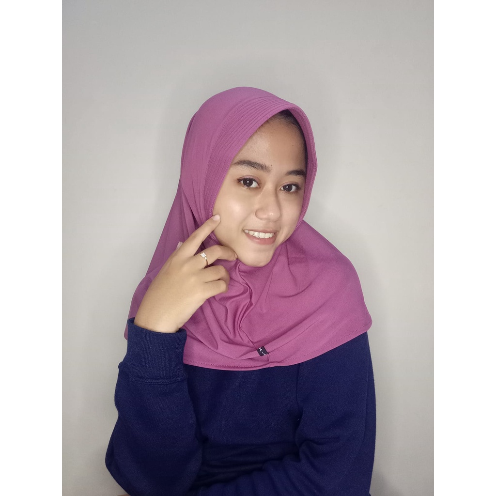 HAYFA - Jilbab Sport Olah Raga Jogging Simpel Adem Nyaman Dan Murah Hijab Instan Volly Ringan Tidak Terawang Kerudung Jogging No Nerawang Ga Bikin Gerah Bahan Lembut Surabaya Pekalongan Jakarta-Volly Dusty