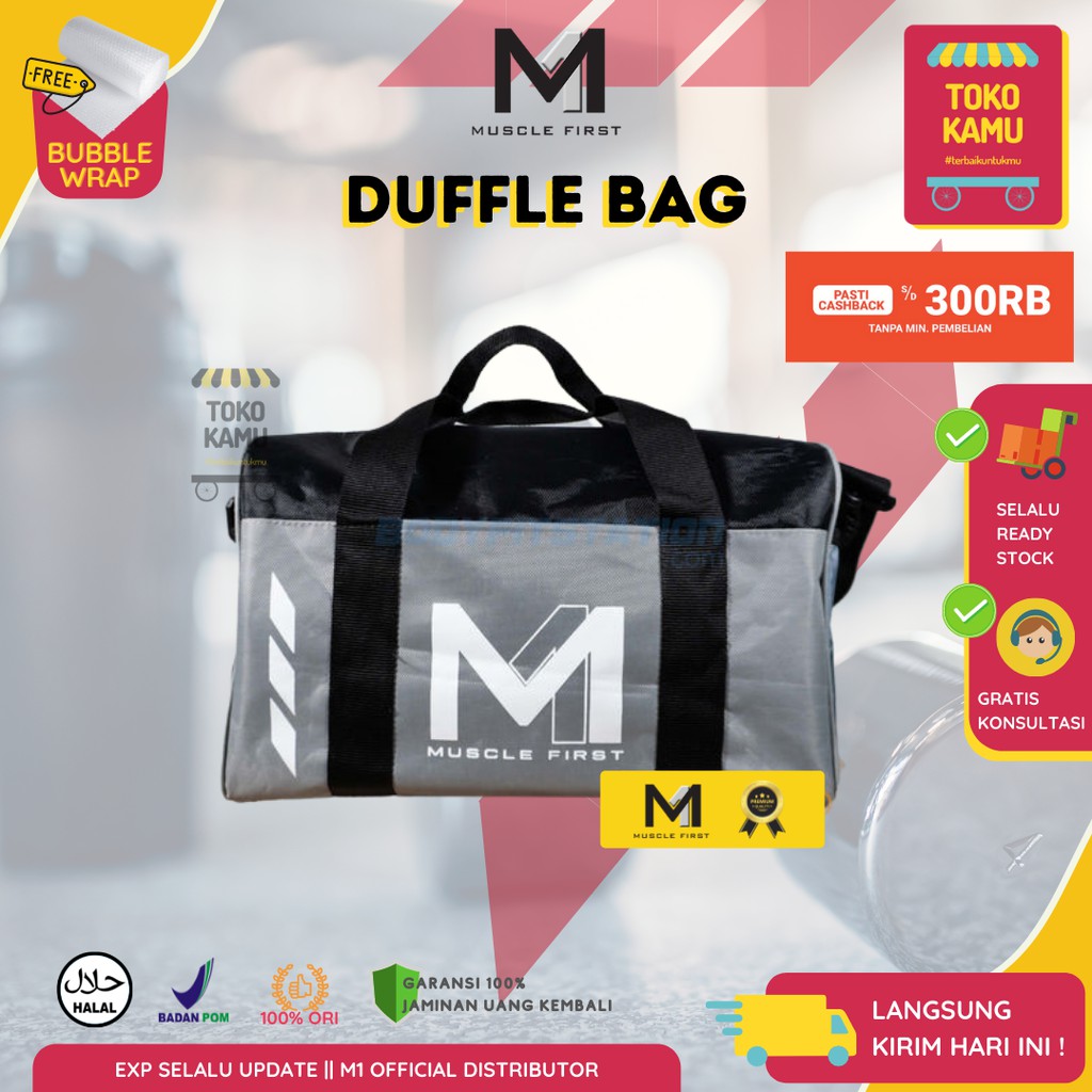M1 TAS GYM FITNESS DUFFLE BAG OFFICIAL by MUSCLE FIRST