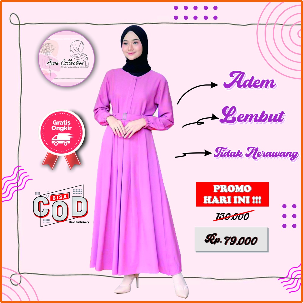Gamis Terbaru 2022 Remaja Kekinian Brukat Elegan Mewah Wanita Syar'i Muslim Sabinna Gamis Modis Wani