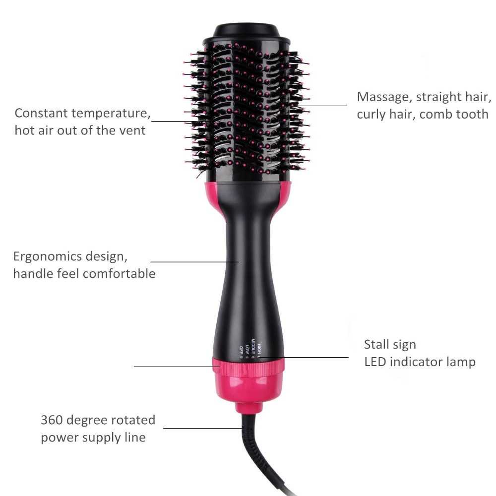 Sisir Roller Hair Dryer Rambut 2in1 Volumizer Curler Comb WB-336