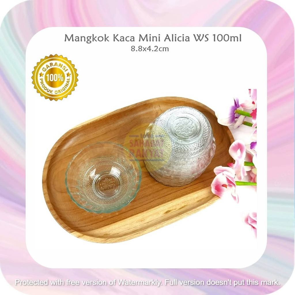 [1pcs] UTL042 Mangkok Mini/Mangkok Sambel/Mangkok Sovernir Kaca Alicia WS 100ml