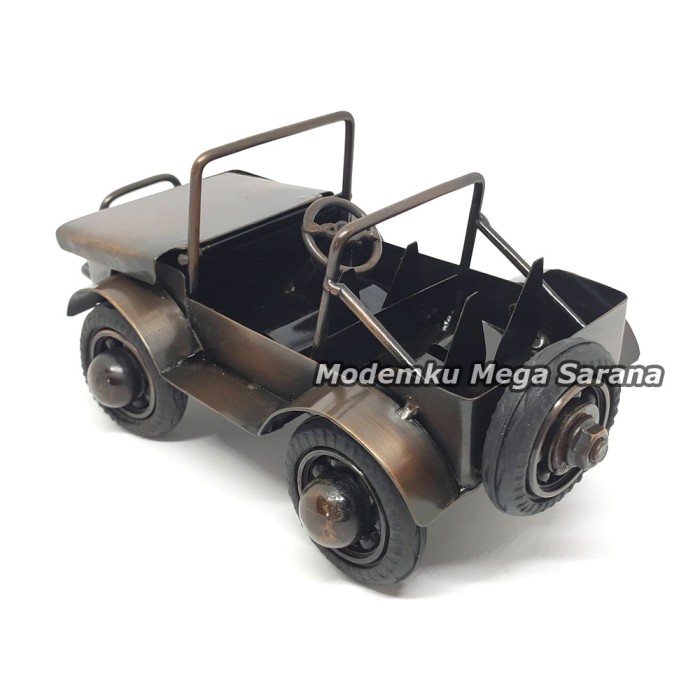 Miniatur Jeep Willys Welly Nex Diecast Besi 20x10x10 cm