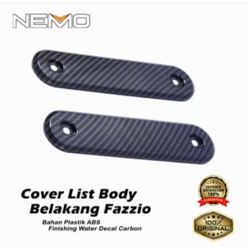 Cover Tutup Knalpot Fazzio Carbon Nemo Original Tutup Radiator Fazzio