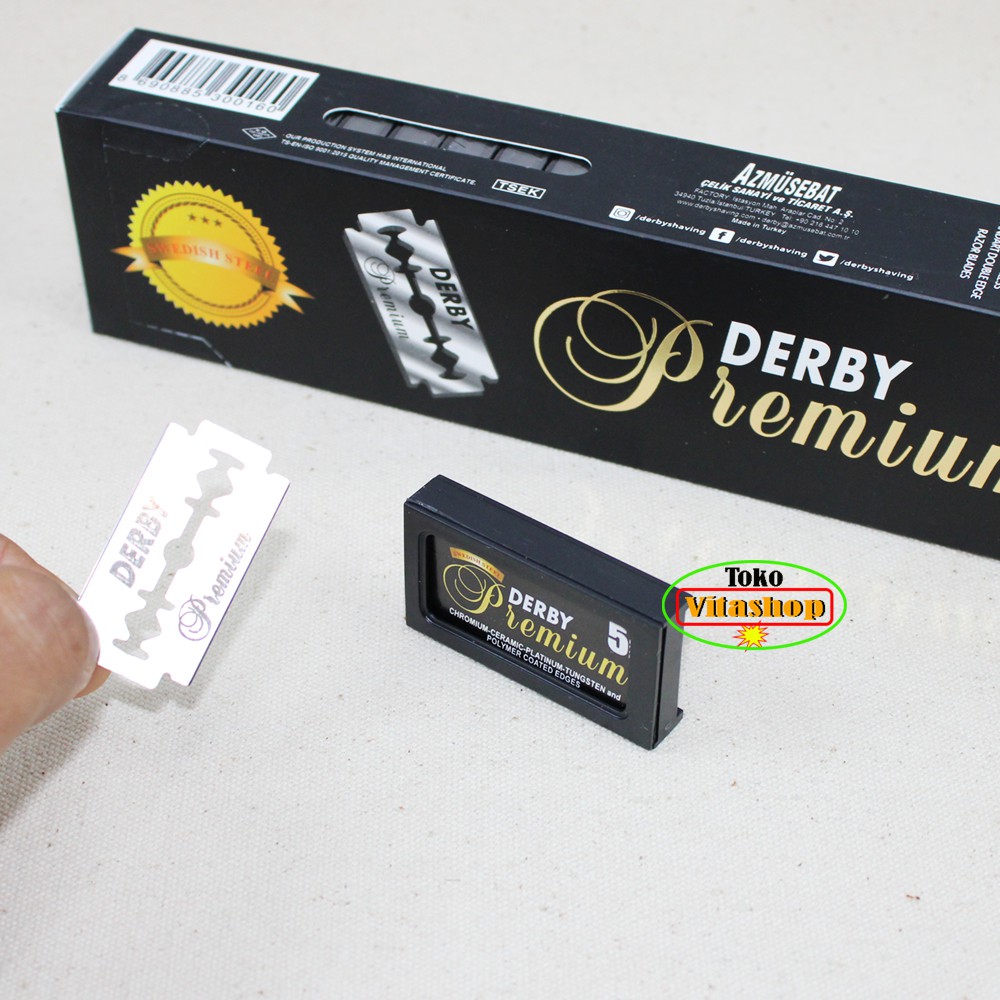 Original Silet Alat Cukur Derby Premium Alat Mencukur Rambut 1-PACK isi 5pc