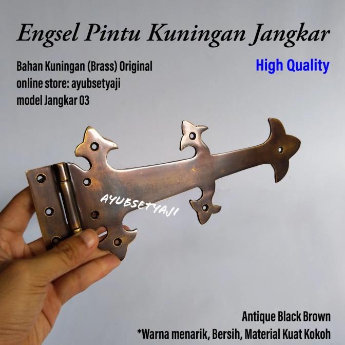 Buruan serbu] Engsel Panah Jangkar 03 Kuningan engsel pintu klasik antik Kuat ukir