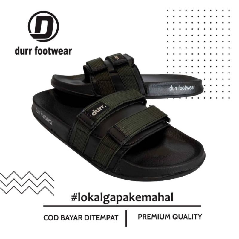 Sendal Pria Casual, Sandal durr footwear 20 Original, Sandal Slide Pria kekinian, Sandal slop cowok