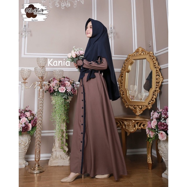 KANIA SYARI ATHATA GAMIS SET KHIMAR ITY CREPE CANTIK GAMIS POLOS GAMIS SIMPLE GAMIS SYARI