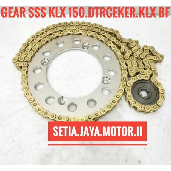 gear set sss klx 150 gear sss 428 rantai gold expedition