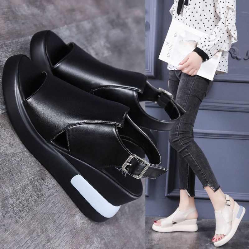 Sandal Wedges Tinggi Model X Fashion Wanita Import